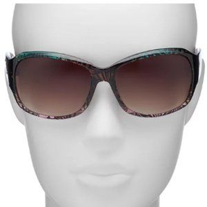 Tropical Rectangle Wrap Sunglasses